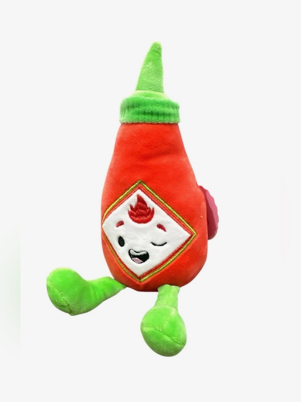 Plush Hot Sauce Bottle Toy - Red & Lime Green